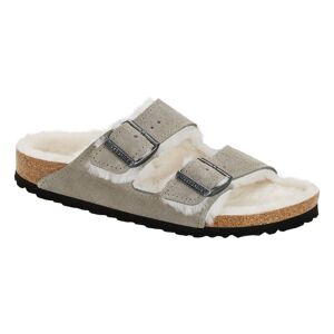 BIRKENSTOCK Sandales Arizona Shearling - Collection Adulte - Gris clair