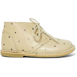 Konges Slojd Bottines a Lacets en Cuir Chaton Beige