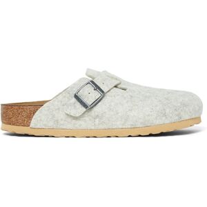 BIRKENSTOCK Mules Boston Laine Chaussant Etroit - Blanc casse