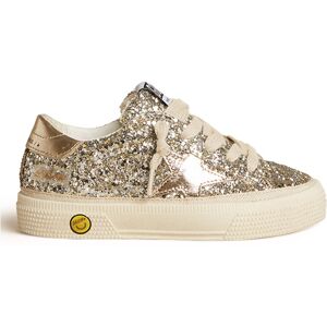 Golden Goose Baskets Lacets May Paillettes - Blanc