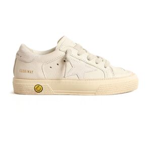 Golden Goose Baskets Lacets May Suede - Blanc