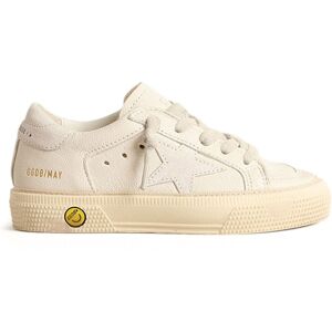 Golden Goose Baskets Lacets May Suede - Blanc