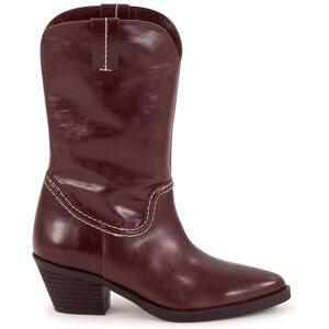 Sessun Bottes Santiags Tiago Cuir - Marron