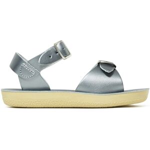 Salt-Water Sandales Cuir Waterproof Surfer - Argente