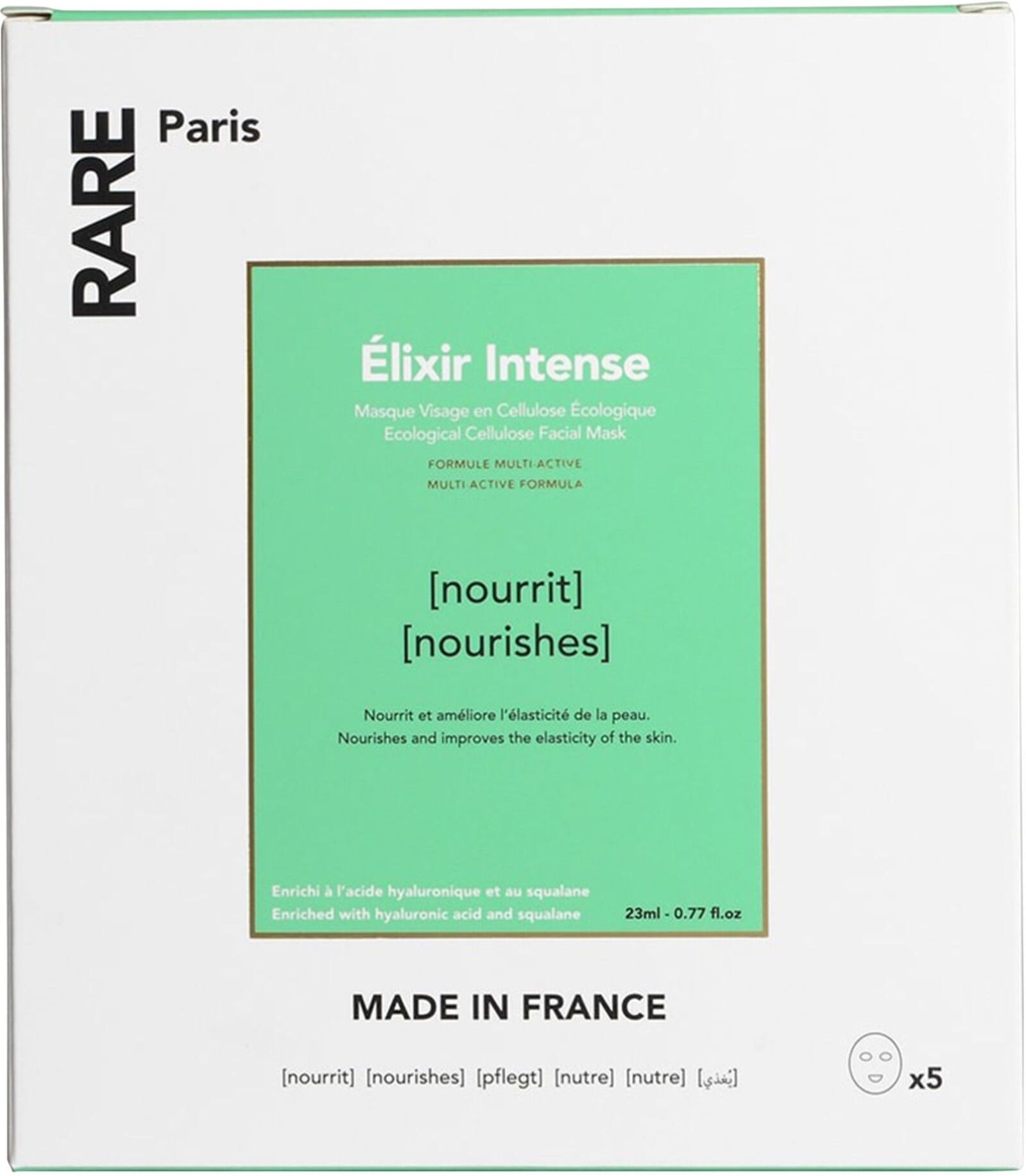 Rare Paris Masque Elixir intense nourrissant - Set de 5 - Blanc