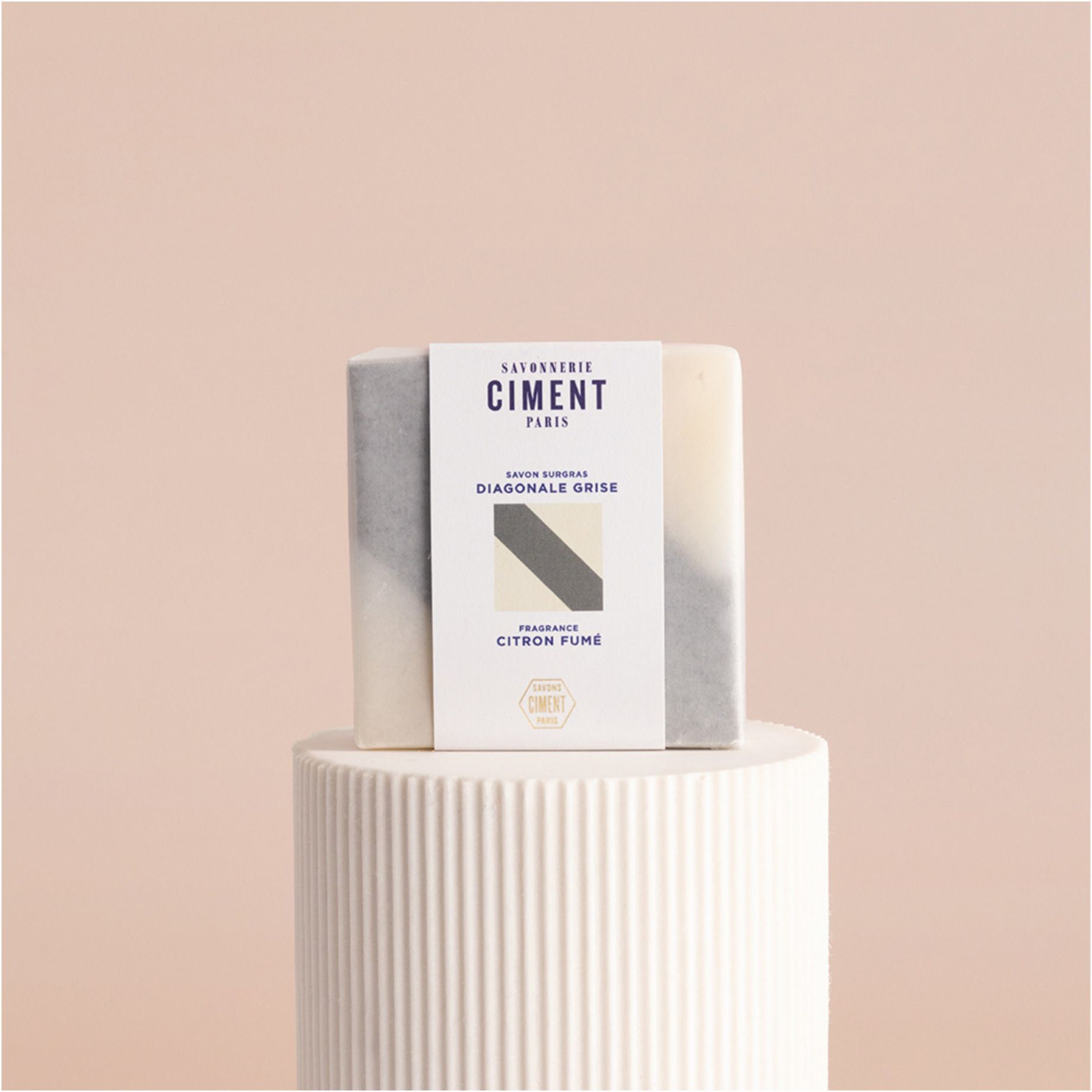 Ciment Savon surgras Diagonale Grise Citron fumé - 100 g - Non teinté