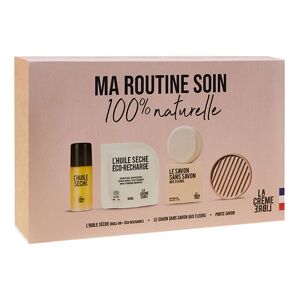 La Creme Libre Coffret Routine Soin - Huile Seche & Ecorecharge & Savon aux fleurs & Porte Savon - Non teinte