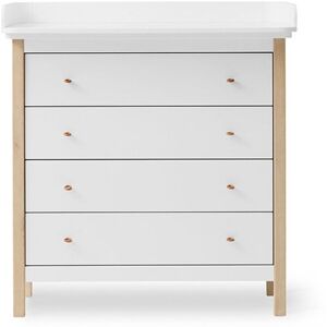 Oliver Furniture Commode a langer en chene Wood - Blanc