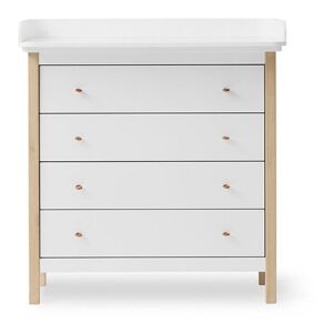 Oliver Furniture Commode a langer en chene Wood - Blanc