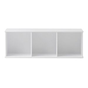 Oliver Furniture Etagere Wood 3x1 horizontale, avec support, a suspendre - Blanc