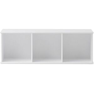 Oliver Furniture Etagere Wood 3x1 horizontale, avec support, a suspendre - Blanc