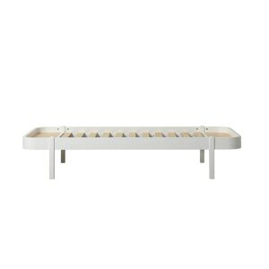 Oliver Furniture Lit Wood Lounger 90x200 cm en chene - Blanc