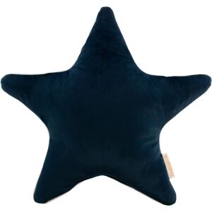 Nobodinoz Coussin Aristote en velours - Bleu nuit