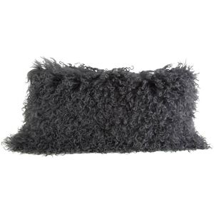 Maison de Vacances Coussin basic en peau de chevre du Tibet - Charbon