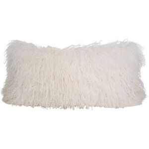 Maison de Vacances Coussin basic en peau de chevre du Tibet - Blanc