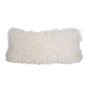 Maison de Vacances Coussin basic en peau de chevre du Tibet - Blanc