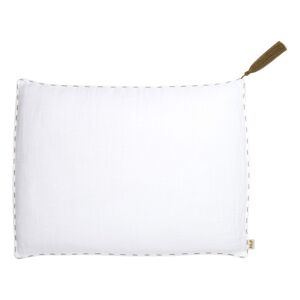 Numero 74 Coussin rectangulaire en coton bio - White S001