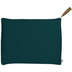 Numero 74 Coussin rectangulaire en coton bio - Teal Blue S022