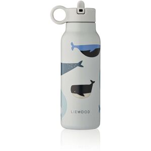 Liewood Gourde Falk en acier inoxydable - 350 ml - Whales/Cloud blue