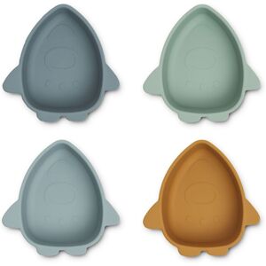 Liewood Bols en silicone Iggy - Set de 4 - Bleu