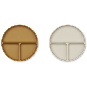 Liewood Assiettes Harvey en silicone- Set de 2 - Caramel