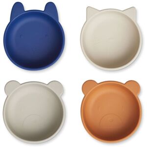 Liewood Bols en silicone Iggy - Set de 4 - Bleu marine