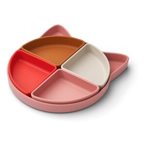 Liewood Assiette compartimente Arne en silicone - Rouge