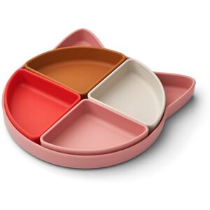 Liewood Assiette compartimente Arne en silicone - Rouge