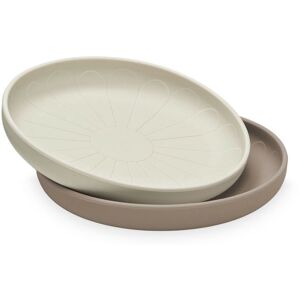 Cam Cam Assiette Flower en silicone - Set de 2 - Beige