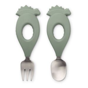 Liewood Couverts Stanley en inox - Set de 2 - Vert