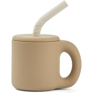 Liewood Tasse paille Jenna en silicone - Beige