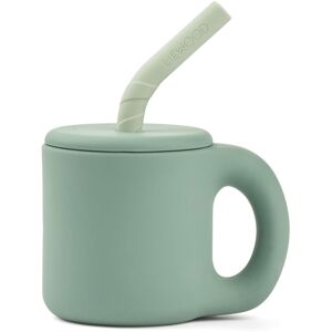 Liewood Tasse paille Jenna en silicone - Vert Menthe