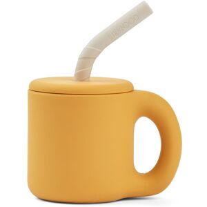 Liewood Tasse paille Jenna en silicone - Jaune moutarde