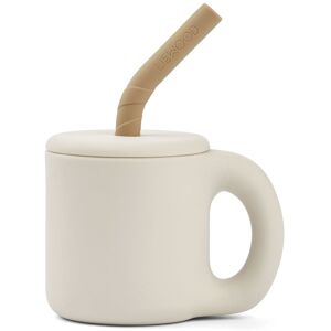 Liewood Tasse paille Jenna en silicone - Sable