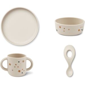 Liewood Set vaisselle Vivi en silicone - Set de 4 - Star bright/Sandy