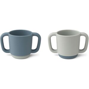 Liewood Tasse d'apprentissage Alicia en silicone - Set de 2 - Bleu