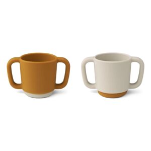 Liewood Tasse d'apprentissage Alicia en silicone - Set de 2 - Caramel