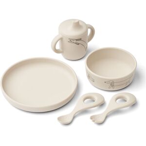 Liewood Set vaisselle en silicone Ryle - Dog/Sandy