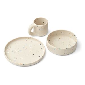 Liewood Set de vaisselle Andie en silicone - Splash dots/Sea shell