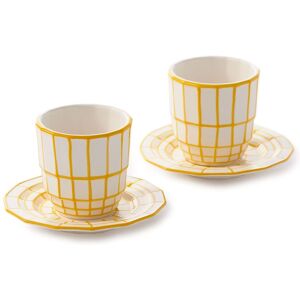 Pols Potten Tasses a espresso Digi - Set de 4 - Jaune