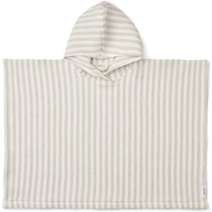 Liewood Poncho Paco en coton bio - Stripe Crisp white/Sandy