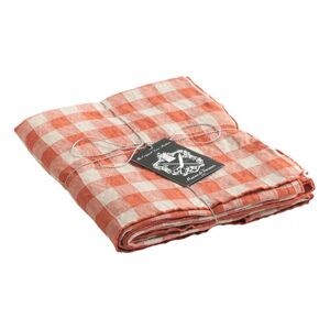 Maison de Vacances Nappe Bourdon en toile vintage - Corail Orange