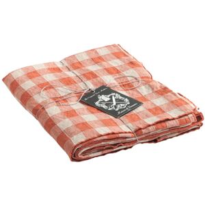 Maison de Vacances Nappe Bourdon en toile vintage - Corail Orange