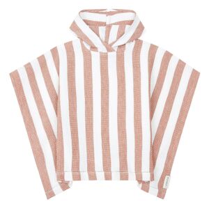 Liewood Poncho Paco en coton bio - Stripe White/Tuscany rose