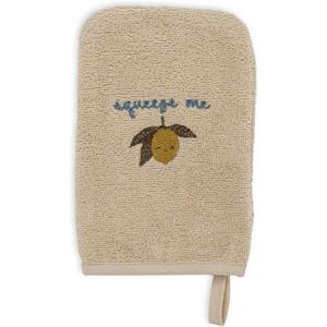 Konges Sløjd Gants de toilette brodes Lemon - Set de 3 - Beige