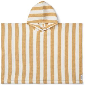 Liewood Poncho Paco en coton bio - Stripe White/Yellow mellow