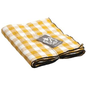 Maison de Vacances Nappe rectangulaire Bourdon noir toile mimi - Vichy Ocre