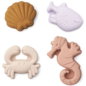 Liewood Moules Gill en silicone pour la plage - Set de 4 - Sea creature/Sandy