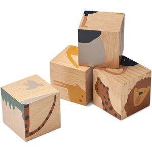 Liewood Cubes en bois Aage - All together/Nature