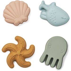 Liewood Moules Gill en silicone pour la plage - Set de 4 - Mermaids/Sandy